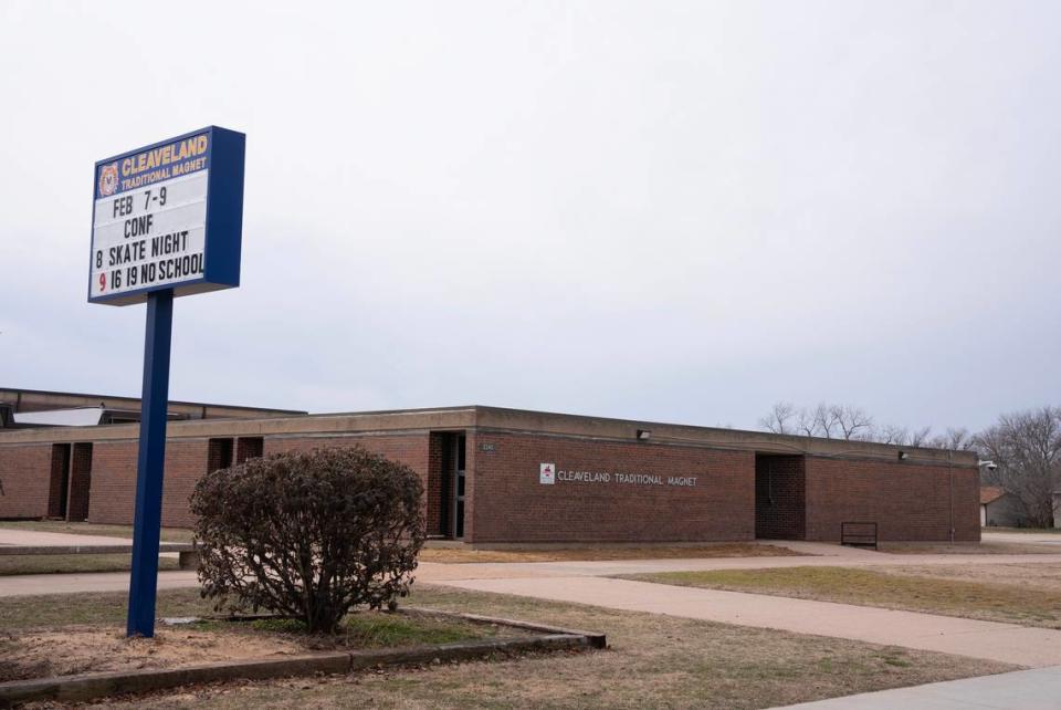 Cleaveland Traditional Magnet Elementary School is in far southwest Wichita, at 3345 W. 33rd St South.