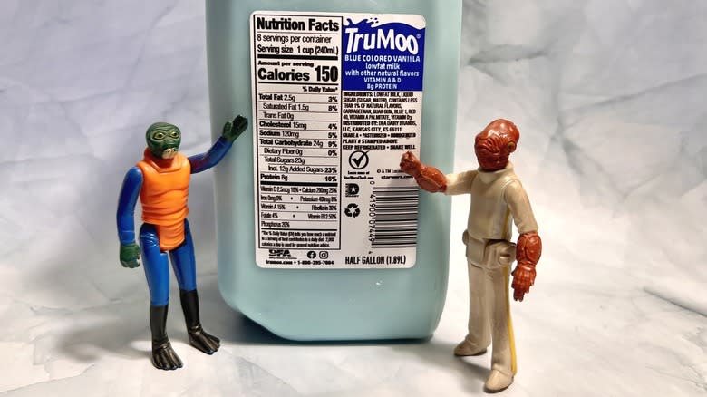 TruMoo Blue Milk label