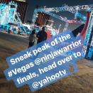 <p>Sneak peek of the #Vegas @ninjawarrior finals. — @akbar_gbaja </p>