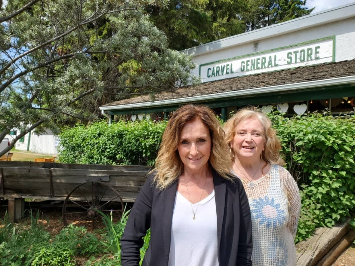 The Carvel General Store owned by Kristine Olson, left, and her mother Carell Wingrave, right, has been a popular destination for road-trippers for the past two decades. (Submitted by Kristine Olson - image credit)