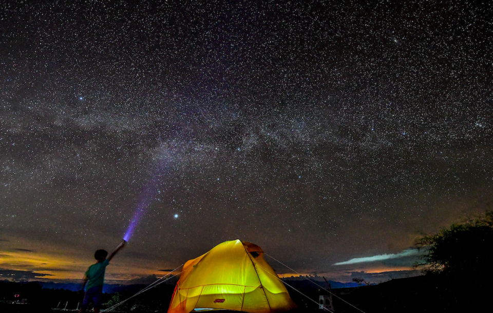 <em>The footage offer fresh evidence that a supermassive black hole lurks at the centre of the Milky Way (Getty)</em>