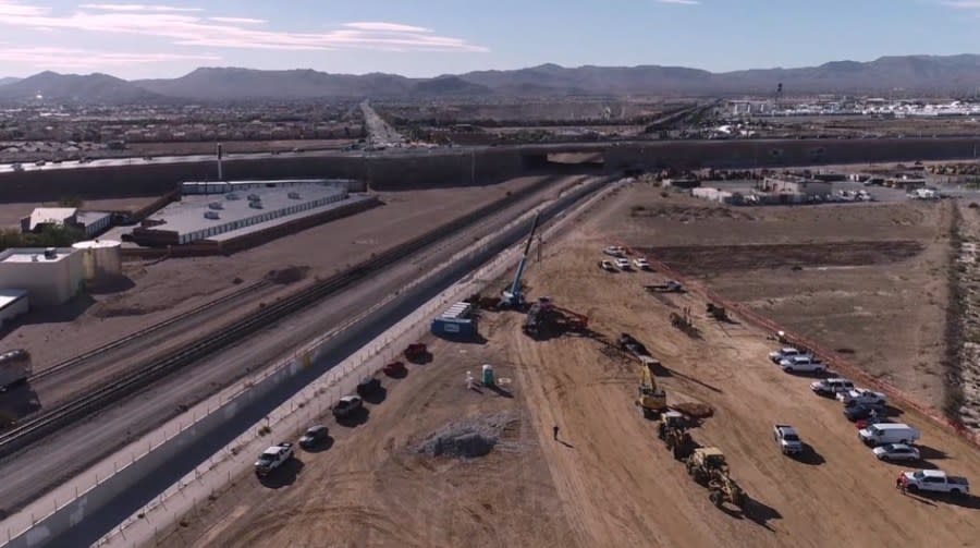 Clark County Commissioners break ground on new road project in southwest Las Vegas near Jones Boulevard and Blue Diamond Road. (Clark County)