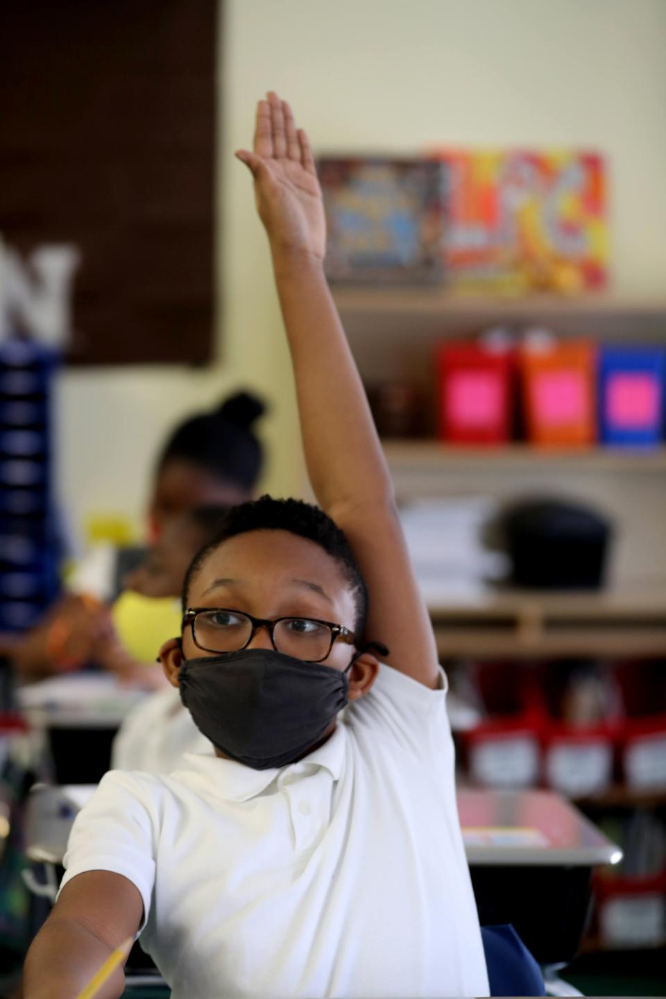 In New York City, students are required to wear a mask at all times, indoors and outdoors, except during lunch and designated breaks where social distance is maintained.