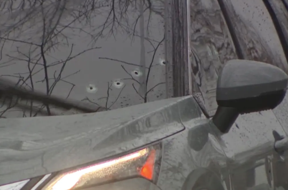 The SUV the victims were sitting in was sprayed with bullets (WSMV 4)