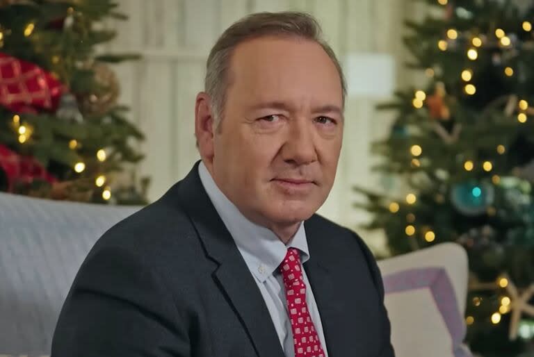 Kevin Spacey, durante la entrevista con el periodista Tucker Carlson