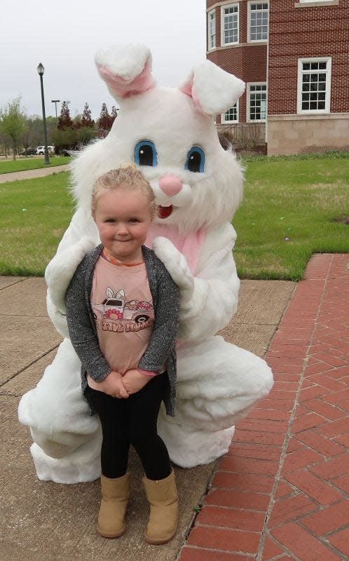 The Easter Bunny was on hand to take photos with the children during the Bunny Run 5K and 1-mile Fun Run/Bunny Hop hosted by the Dream Center of Jackson on the lawn of Union University in Jackson, Tennessee on Saturday, March 08, 2023. Awards were given to the top three males and female finishers during the event, which is held annually to benefit the operations of the Dream Center. An Easter Egg hunt and a photo opportunity with the Easter Bunny were held for children during the event.