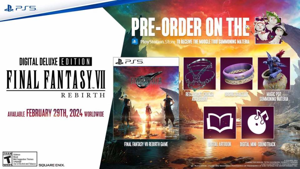 Final Fantasy 7 Rebirth Digital Deluxe Edition.<p>Square Enix</p>