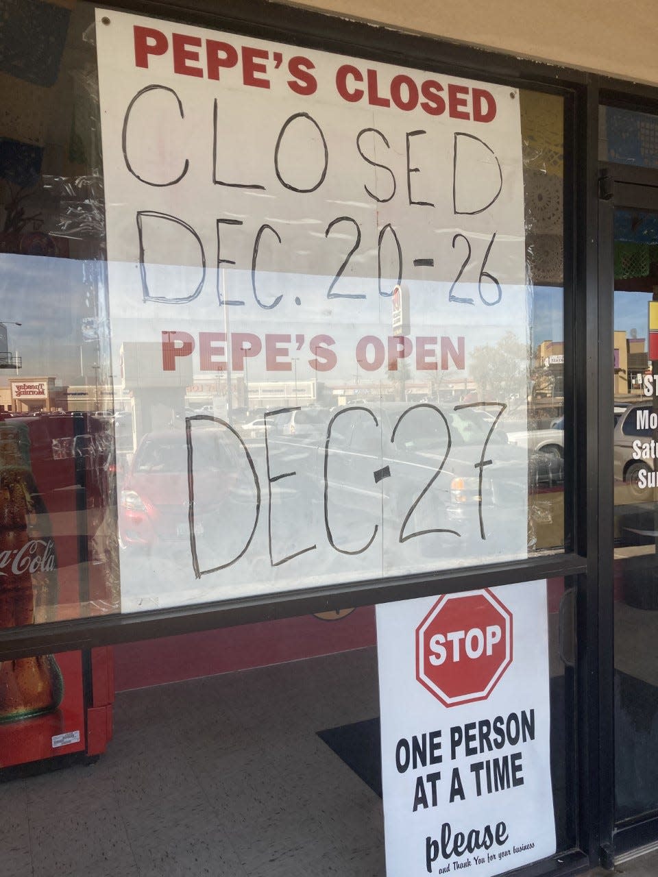 Pepe's Tamales is closed this week for the holiday and will reopen Dec. 27.
