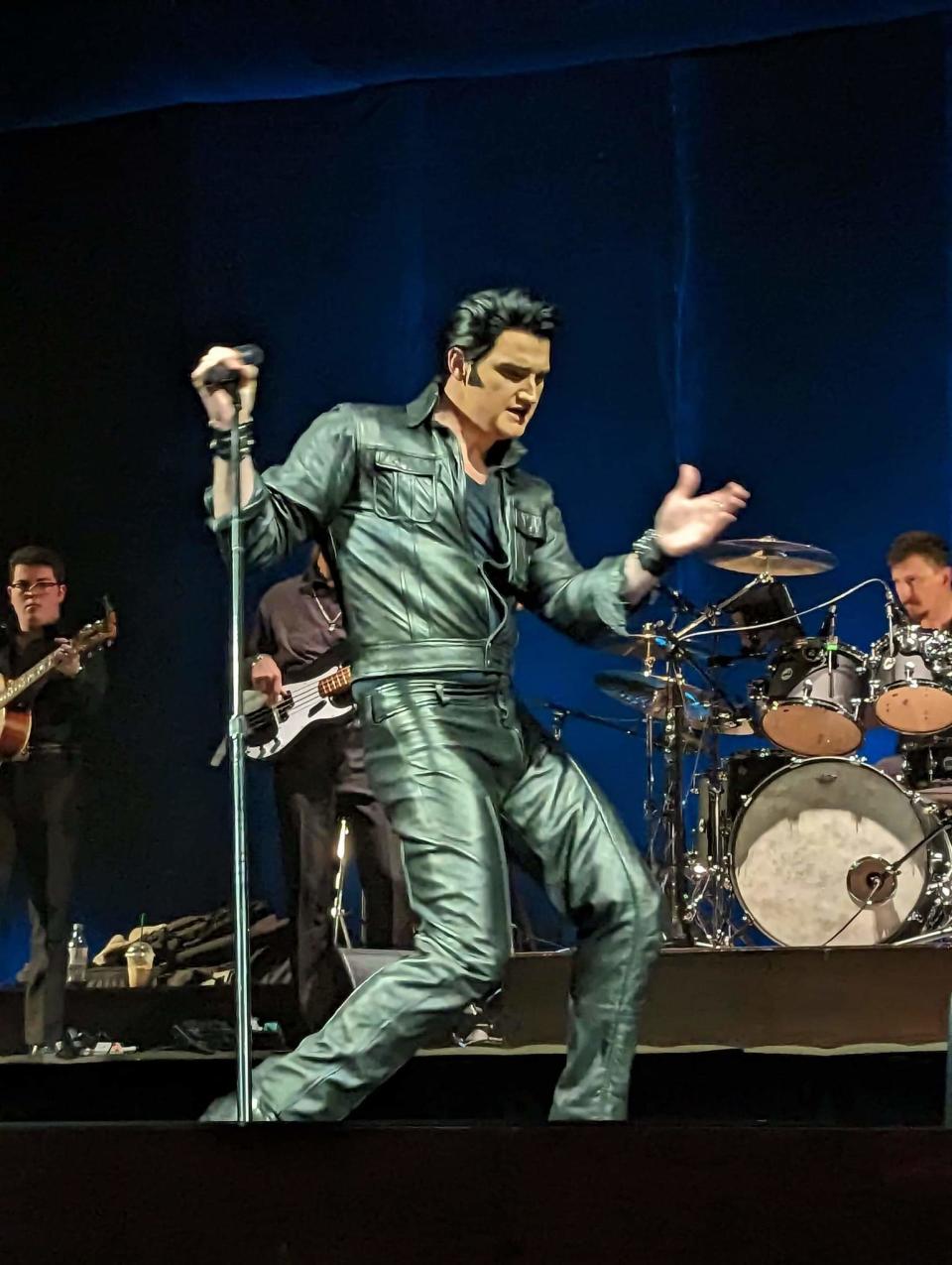 Tribute artist Tyler Christopher and his Roustabout Show Band will bring "The Ultimate Elvis Show" to the Hilliard Civic & Cultural Arts Center on Saturday.