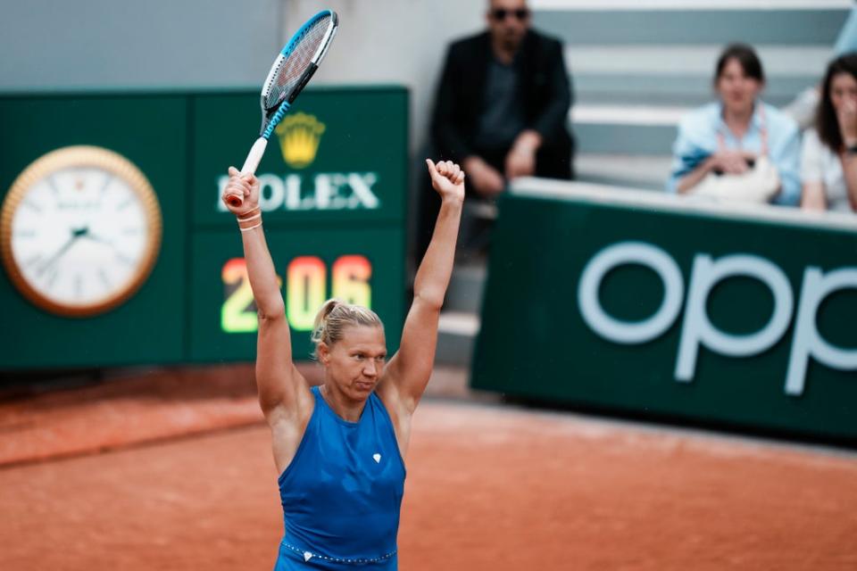 Kaia Kanepi celebrates another big win (Thibault Camus/AP) (AP)