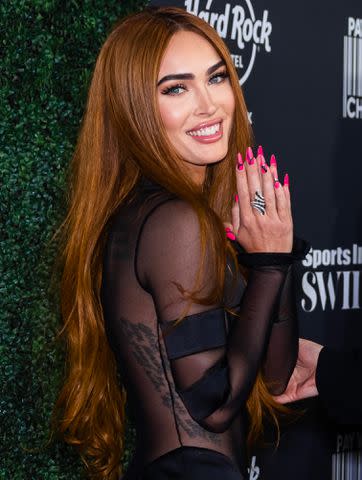 <p>Gotham/FilmMagic</p> Megan Fox attends the 2023 Sports Illustrated Swimsuit Issue launch on May 18, 2023 in New York City.