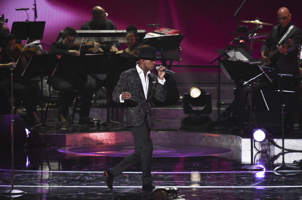 FILE - In this Feb. 12, 2019 file photo, Ne-Yo performs during Motown 60: A GRAMMY Celebration at the Microsoft Theater in Los Angeles. The pre-taped concert, hosted by Smokey Robinson and Cedric the Entertainer, with an all-star lineup including Stevie Wonder, John Legend, Diana Ross, Meghan Trainor and Tori Kelly, airs Sunday, April 21, on CBS. (Photo by Richard Shotwell/Invision/AP, File)