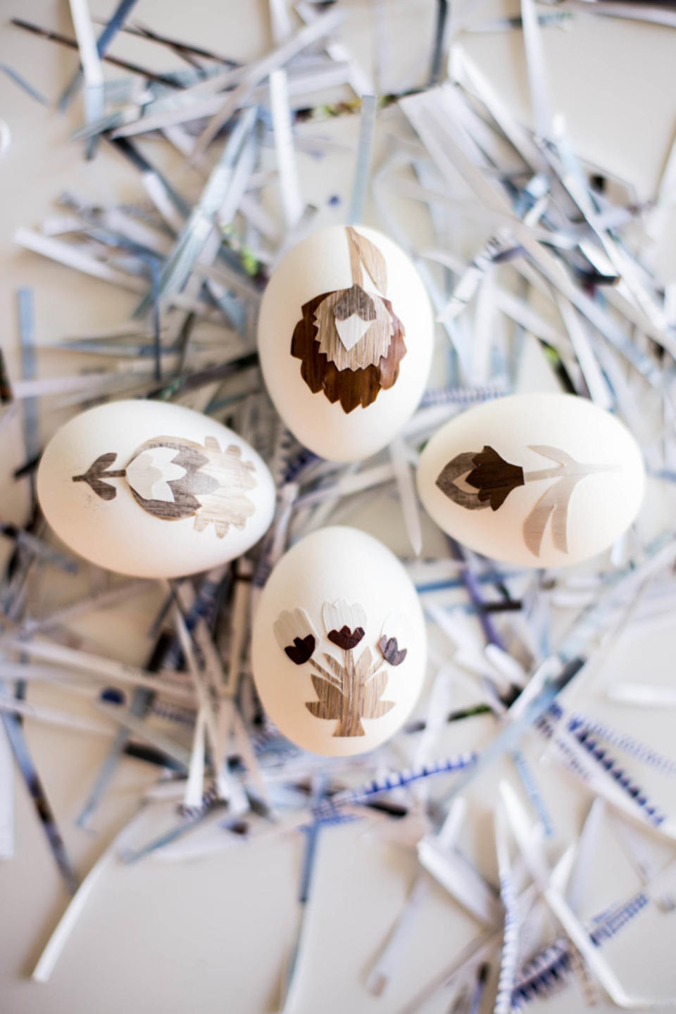 folk art easter eggs  (Flax & Twine)