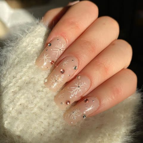 Snowflake Nail Glitter Iridescent Ice Storm