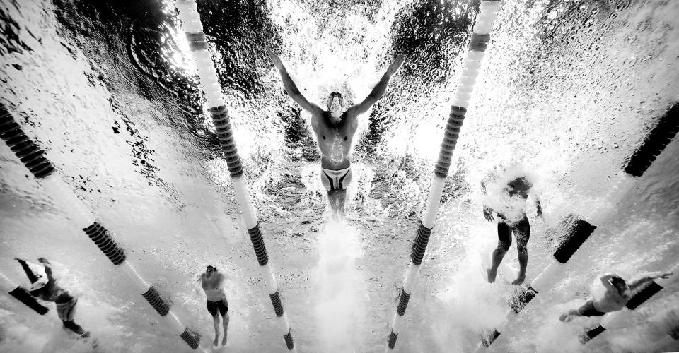 Phelps competes