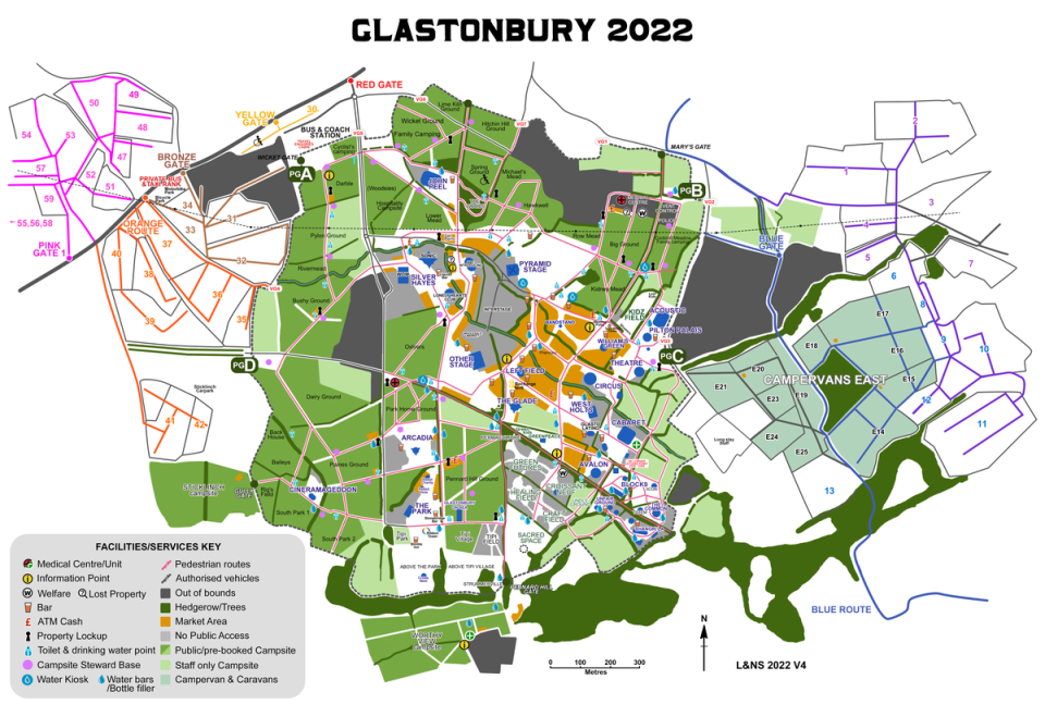 Glastonbury Map 2022 (Glastonbury Festival)
