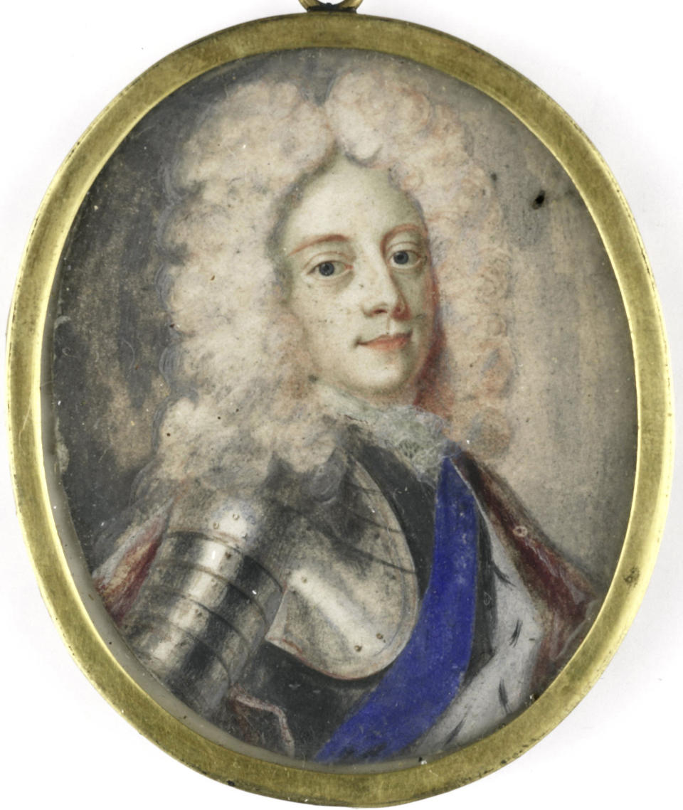 George II, 1683-1760, King of England, Benoit Arlaud, 1706, Portrait miniature (Photo by: Sepia Times/Universal Images Group via Getty Images)