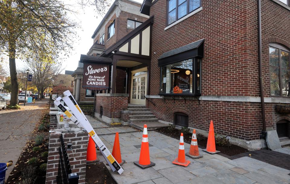 Stever's Candies is in the process of building a patio, which will open in 2024.