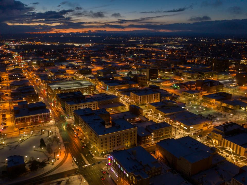 Aerial View of Cheyenne, Wyoming.