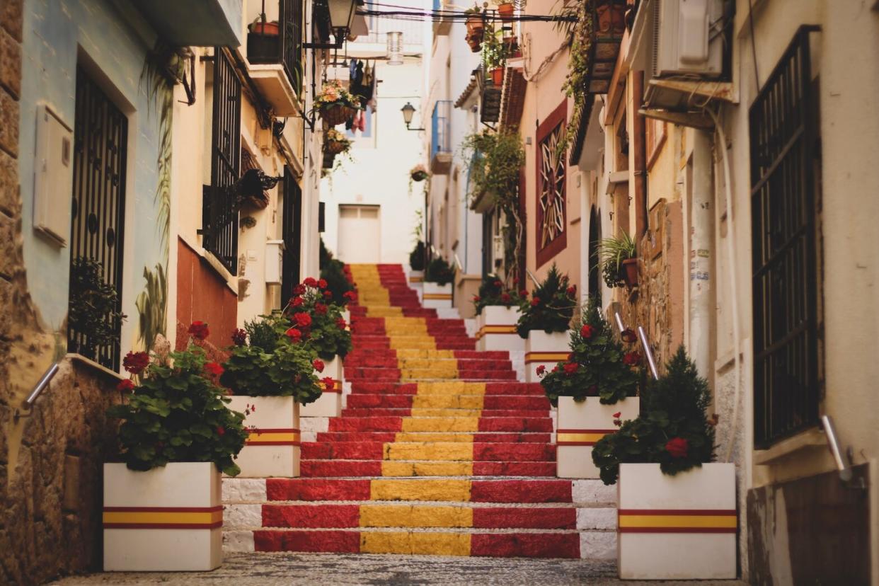 Check out these Fun Facts about Spain. Pictured: a pathway in Spain.