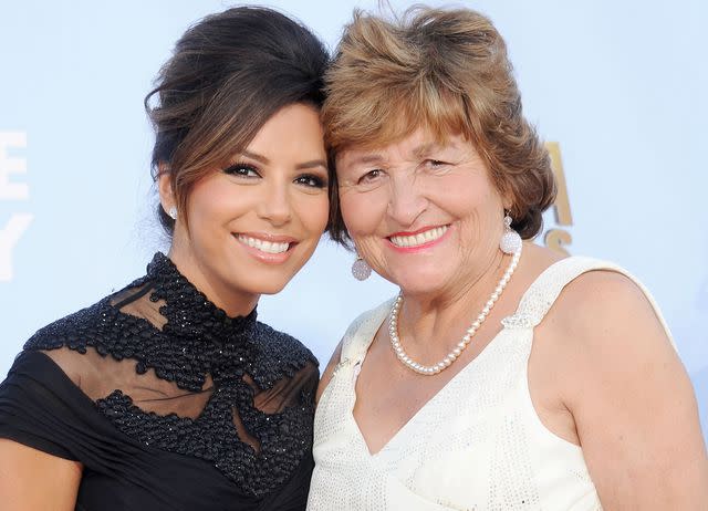 <p>Gregg DeGuire/WireImage</p> Eva Longoria and mom Ella Eva Mireles arrive at the 2012 NCLR ALMA Awards on September 16, 2012 in Pasadena, California.