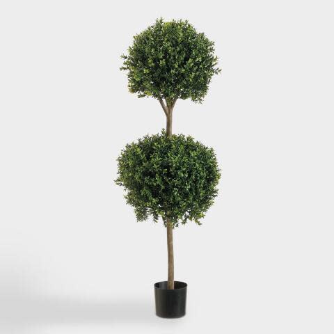 6) Faux Boxwood Topiary