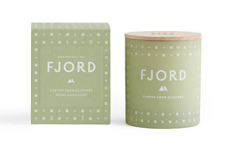 <p><a rel="nofollow noopener" href="http://skandinavisk-usa.com/collections/scented-candles/products/fjord-scented-candle" target="_blank" data-ylk="slk:Fjord Scented Candle (Nature);elm:context_link;itc:0;sec:content-canvas" class="link "><u>Fjord Scented Candle (Nature)</u></a>, $48.</p>