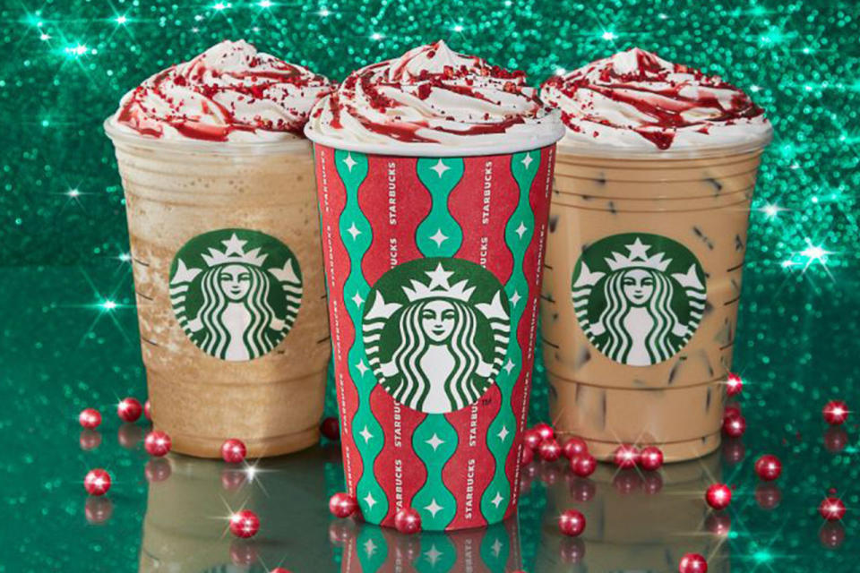 starbucks holiday christmas drinks coffee cream gingerbread