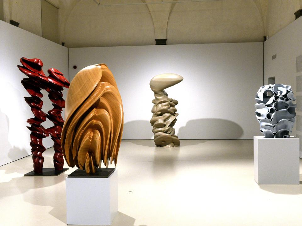 General view of the english artist Tony Cragg's exhibition "Transfer" preview at Museo Novecento on September 21, 2022 in Florence, Italy.