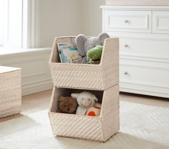 <p><a href="https://go.redirectingat.com?id=74968X1596630&url=https%3A%2F%2Fwww.potterybarnkids.com%2Fproducts%2Fquinn-stackable-bins-set%2F%3Fpkey%3Ds%257Ekids%2Bstorage%257E190&sref=https%3A%2F%2Fwww.bestproducts.com%2Fparenting%2Fg30655386%2Ftoy-organizers-and-storage-solutions%2F" rel="nofollow noopener" target="_blank" data-ylk="slk:Shop Now;elm:context_link;itc:0;sec:content-canvas" class="link ">Shop Now</a></p><p>Quinn Stackable Bins (Set of 2)</p><p>potterybarnkids.com</p><p>$169.00</p>