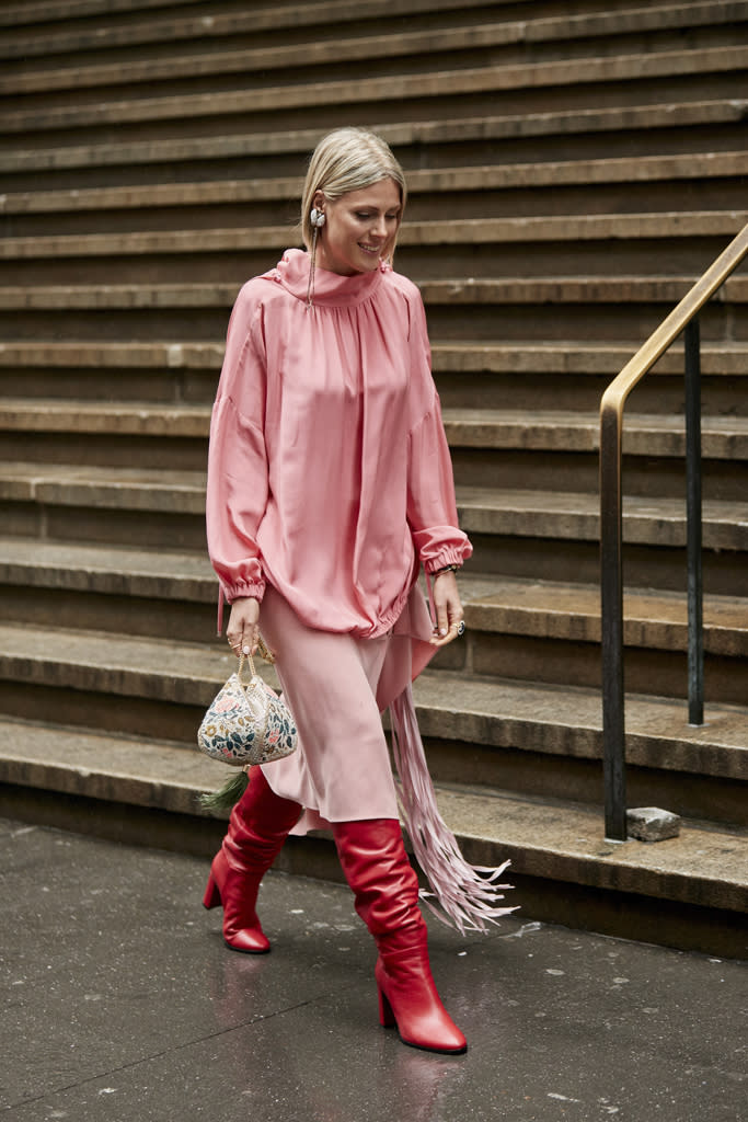 Des bottes rouges