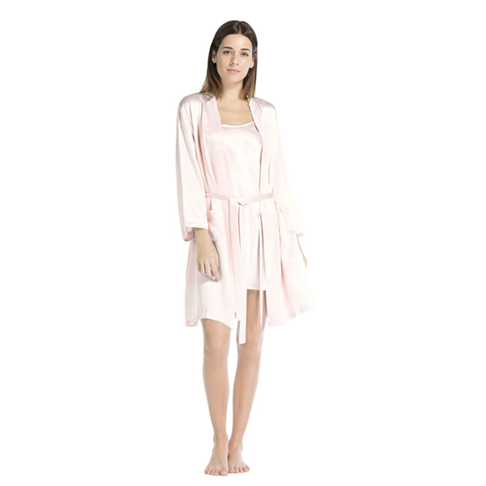 4) 100 Percent Pure Mulberry Silk Lounge Robe