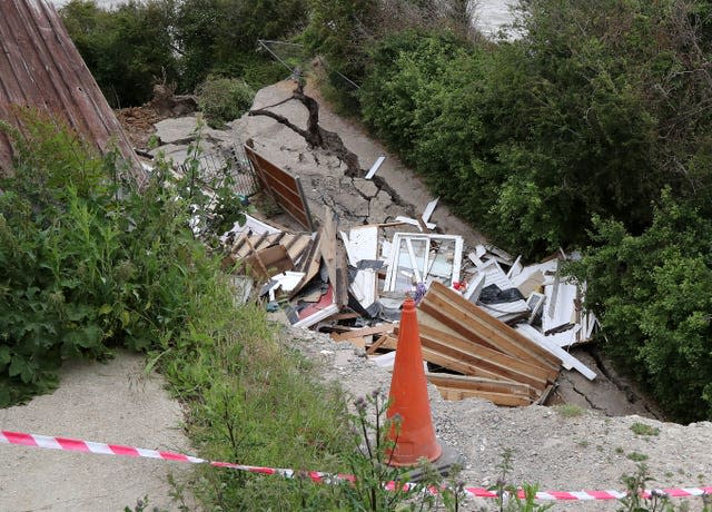 Eastchurch cliff erosion