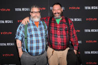 NEW YORK, NY - AUGUST 02: (L-R) Designers Jeffrey Costello and Robert Tagliapietra attend the "Total Recall" New York Premiere at Chelsea Clearview Cinemas on August 2, 2012 in New York, United States. (Photo by Jamie McCarthy/Getty Images)