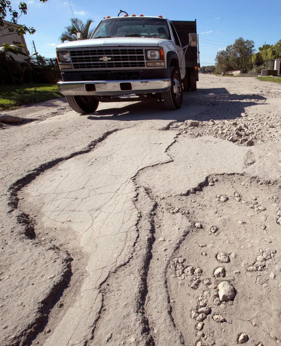 Jonathan Loredo, who works at Best Motors, said he wrote to President Donald Trump about the bad roads. “It’s the United States, you expect things to get fixed, but not here.”