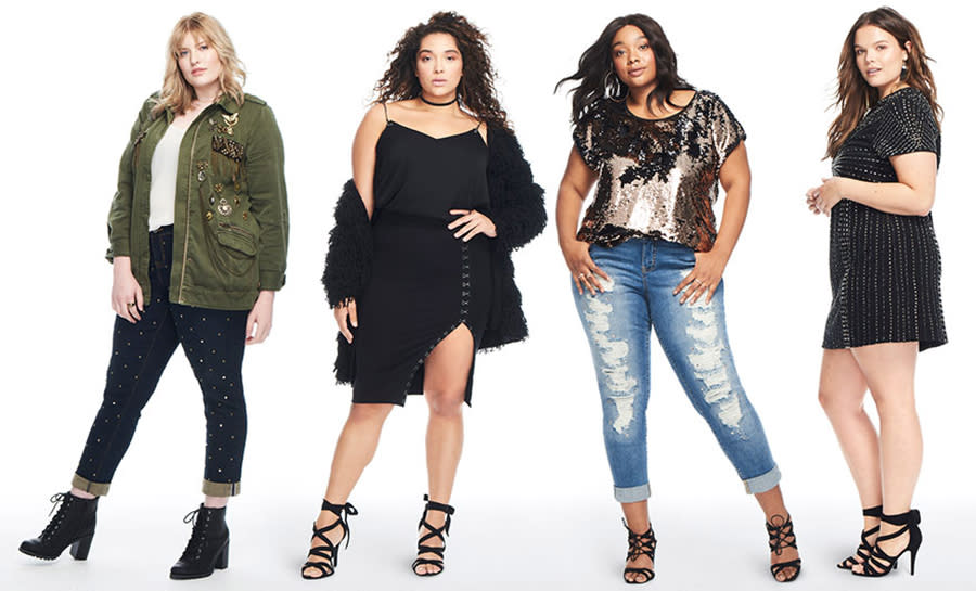 The final four, from left: Sophia Ervin, Julia Rose Miller, Seairra Thompson, and Haley Rudolph. (Photo: Torrid.com)