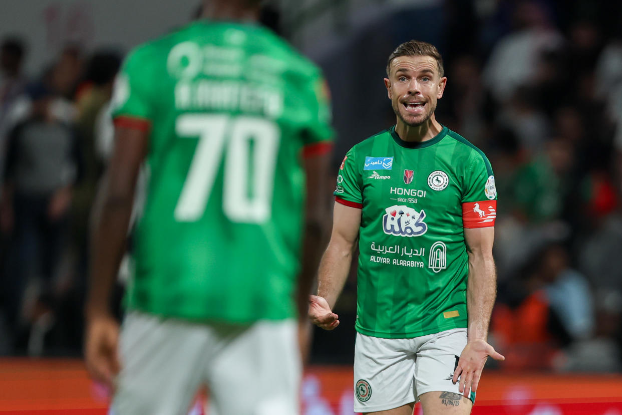 Jordan Henderson of Al Ettifaq during their Saudi Pro League match against Al-Ittihad. 