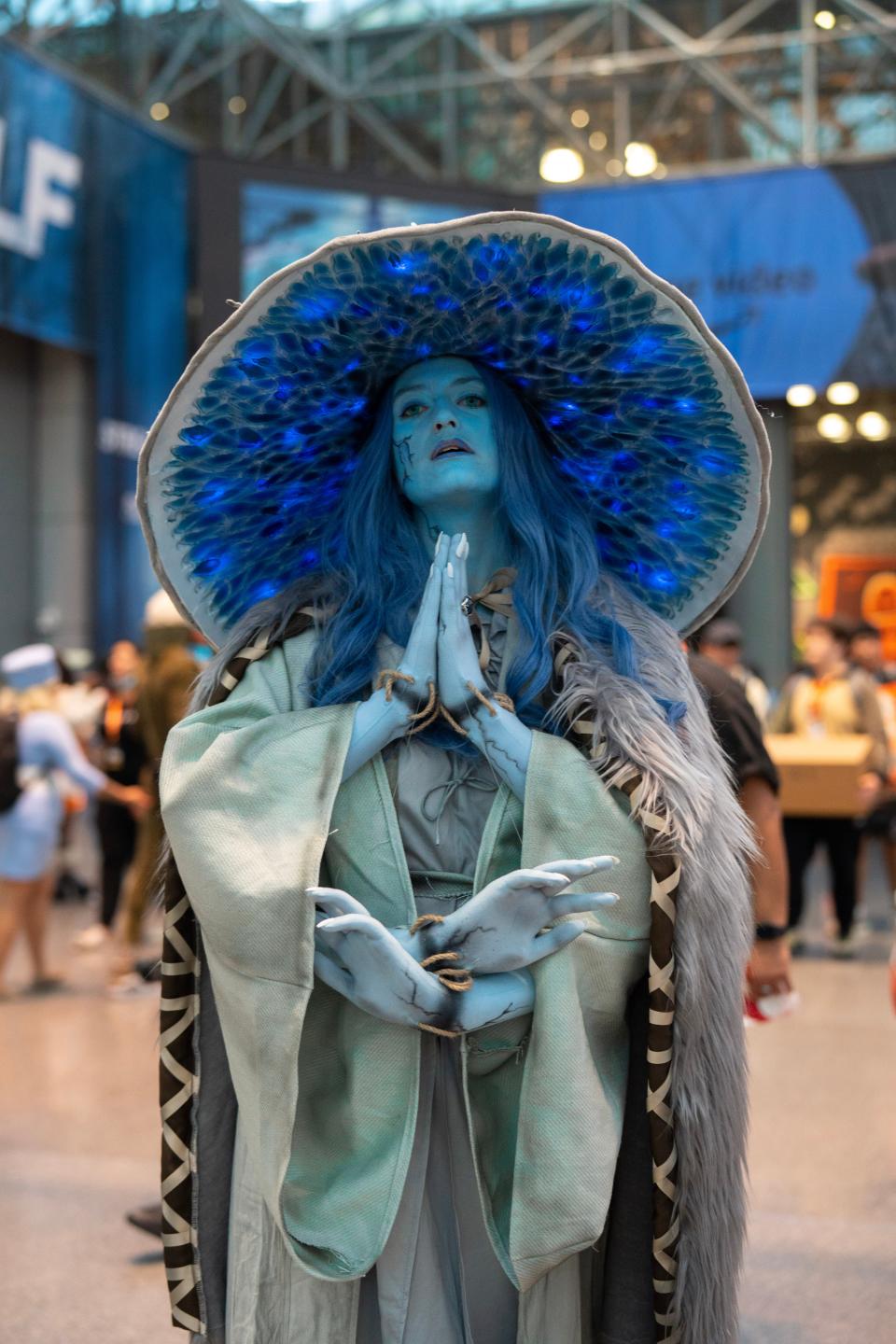 A cosplayer dressed as Ranni the Witch from "Elden Ring" at New York Comic Con.