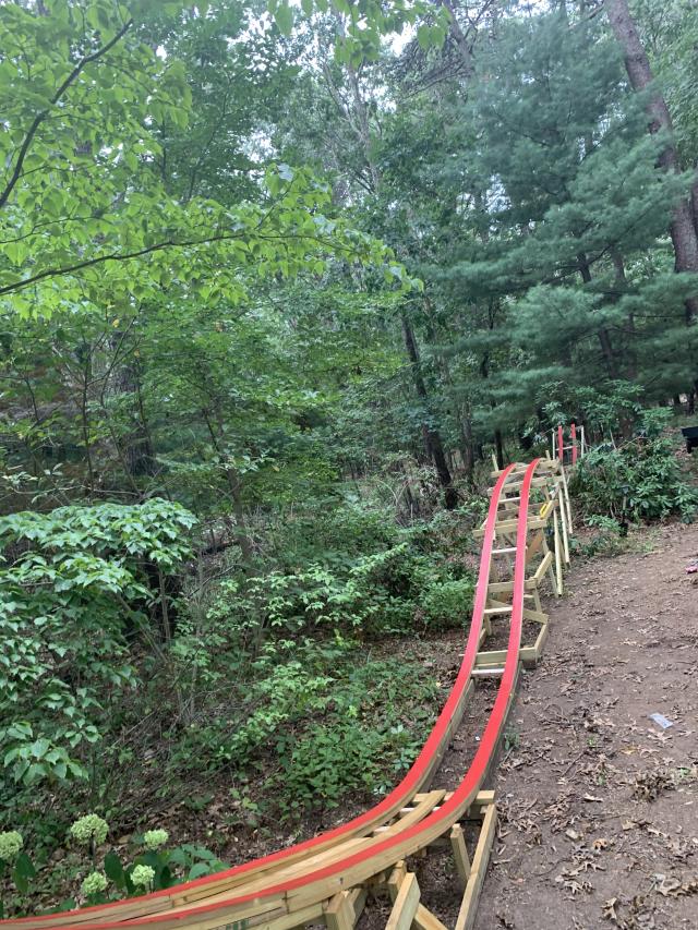 College student uses lockdown to build a roller coaster in his