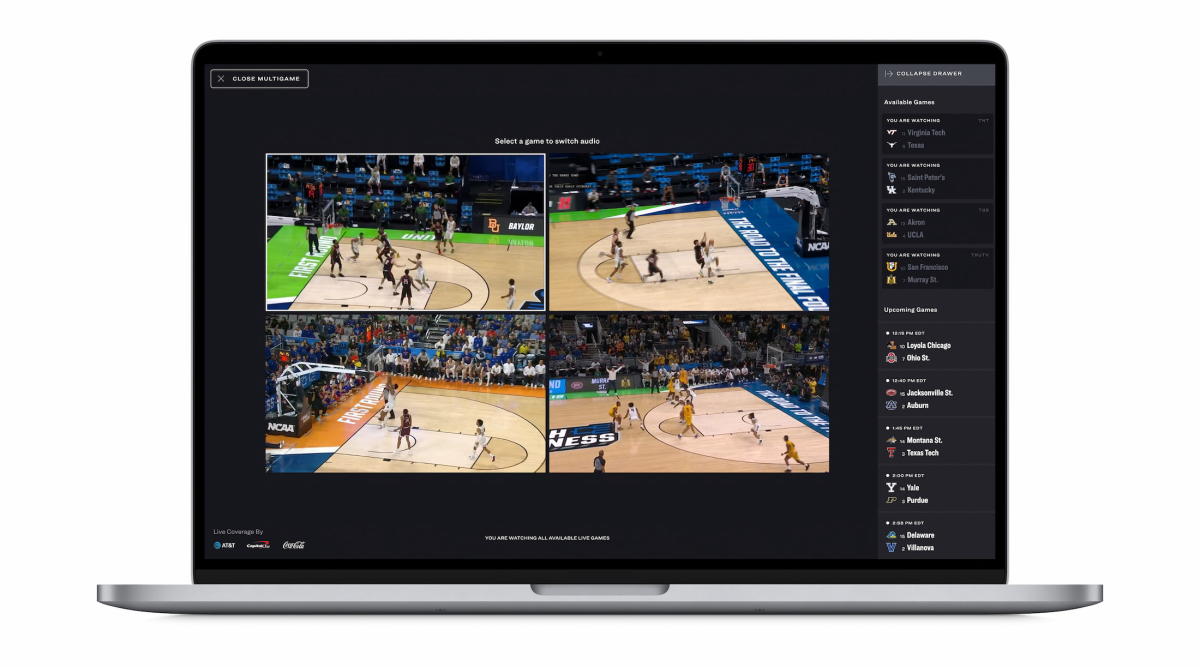 March Madness Live brings multiview streaming to the web for up to four games