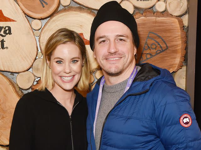 <p>Presley Ann/Getty</p> Ashley Williams and Neal Dodson attend the Pizza Hut x Legion M Lounge during Sundance Film Festival on January 24, 2020 in Park City, Utah.