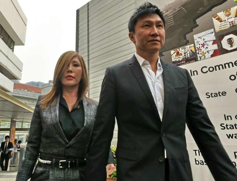 City Harvest Church founder Kong Hee (R) was convicted of misusing millions in church funds to advance the career of his pop-singer wife Sun Ho (L)