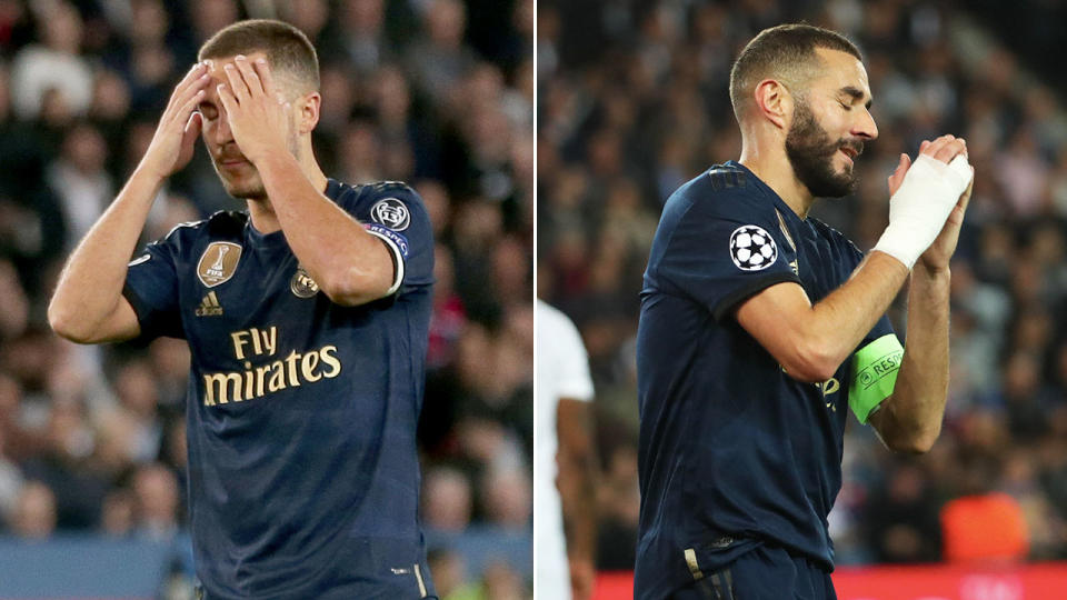 Real Madrid's star-studded attack failed to register a shot on target against PSG.