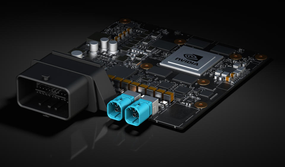 nvidia drive px2 driverless car brain