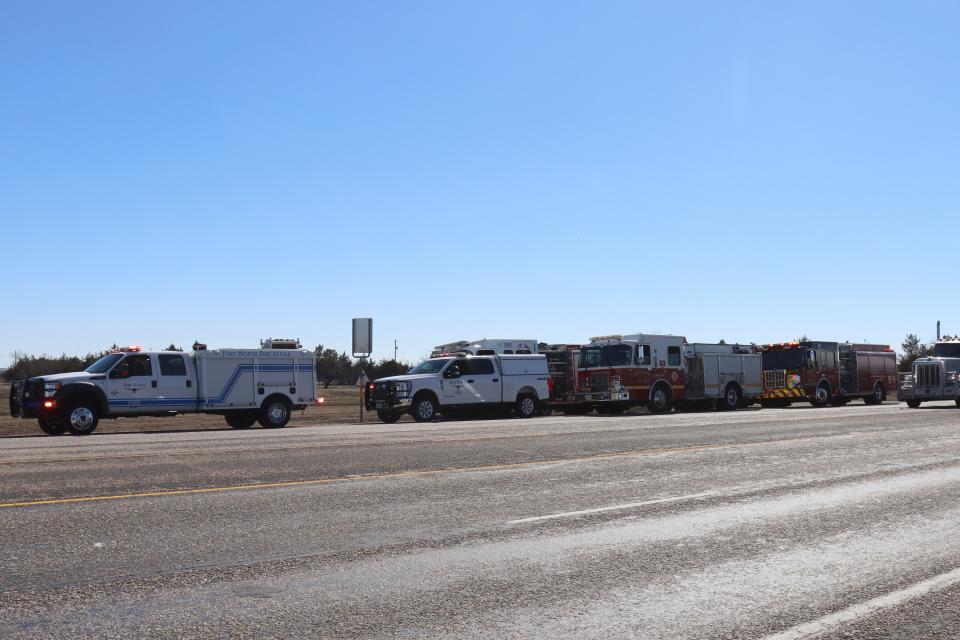 Fire units from as far as Fort Worth came to honor Fritch Volunteer Fire Chief Zeb Smith, who was laid to rest just north of Fritch at Westlawn Memorial Park on Saturday afternoon. Smith died in the line of duty while fighting a residential fire after spending days fighting the wildfires raging across the Texas Panhandle.