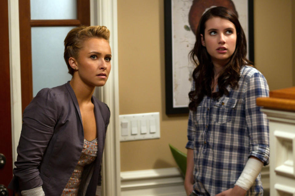 Hayden and Emma Roberts in Scream 4