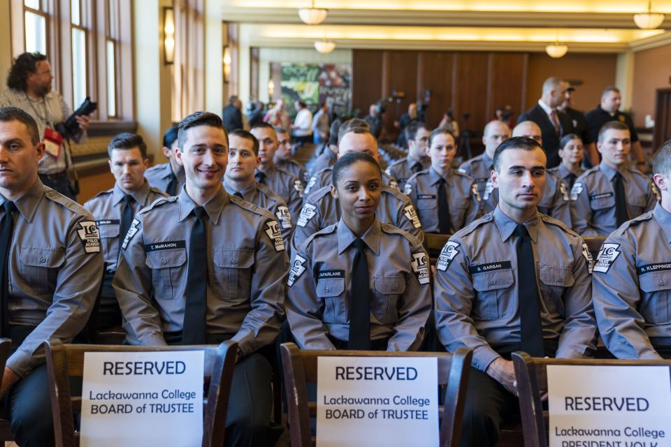 Police Academy cadets in 2018 in Scranton, Pa.