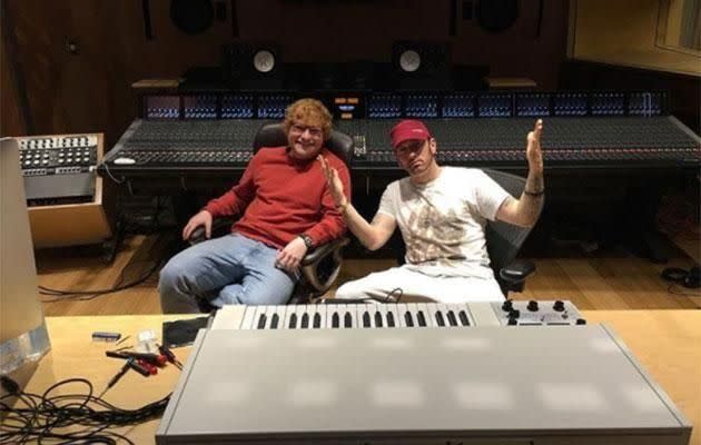The rapper has collaborated on his new album with Ed Sheeran. Source: Instagram/EdSheeran