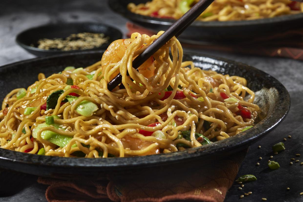 Teriyaki Shrimp with Ramen Noodles