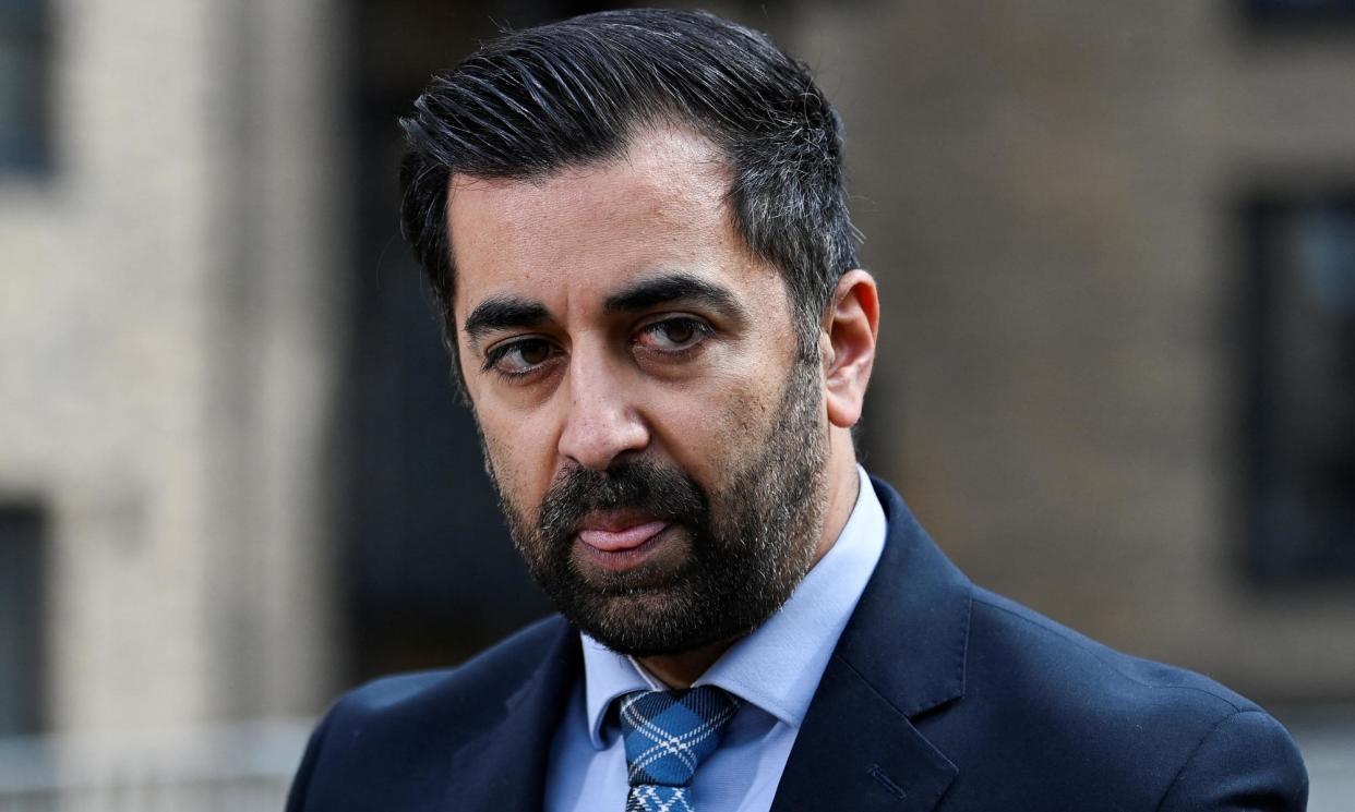 <span>Humza Yousaf has struggled to muster enough votes to survive a vote of confidence later this week. </span><span>Photograph: Lesley Martin/Reuters</span>